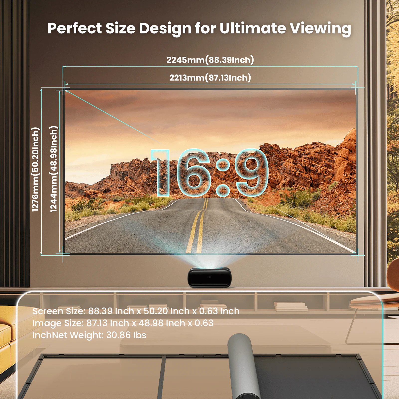 100 Inches Fresnel Fixed Frame Screen for O2S Ultra - Image 7